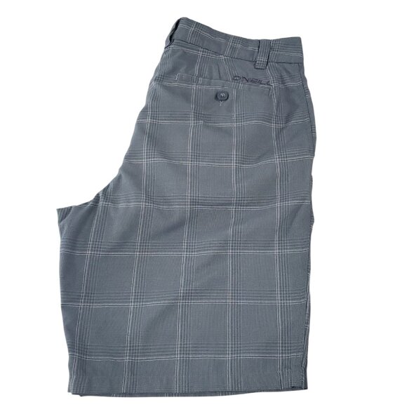 O'Neill Men's Gray Plaid Flat Front Chino Shorts 34 - Picture 1 of 5
